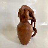 Vase and wooden chain to hang