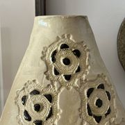 Handmade ceramic vase signed - vintage 20th century