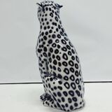 Ceramic Statue Leopard White
