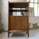 Meuble de rangement secrétaire chêne années 60