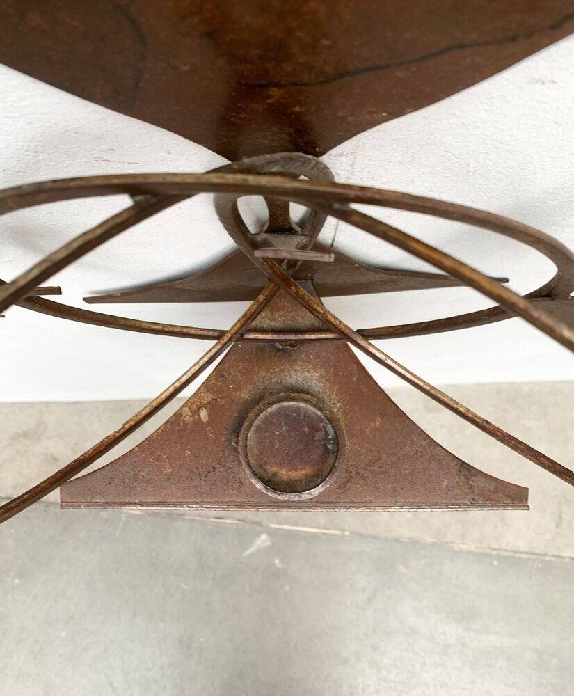 Danish mid-century brutalist metal wall sculpture and candle holder by Henrik Horst, 1960s.