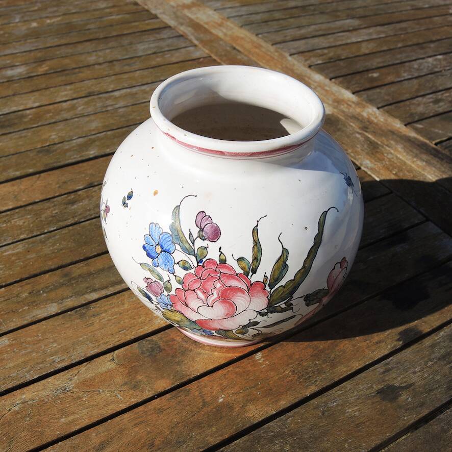 Old Malicorne Earthenware Vase - Emile Tessier