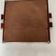 Art deco mahogany and metal tray