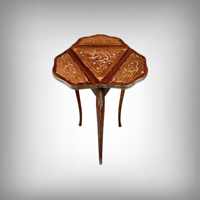 Small Folding Table in Mahogany, Napoléon III period – 2nd half of the 19th century