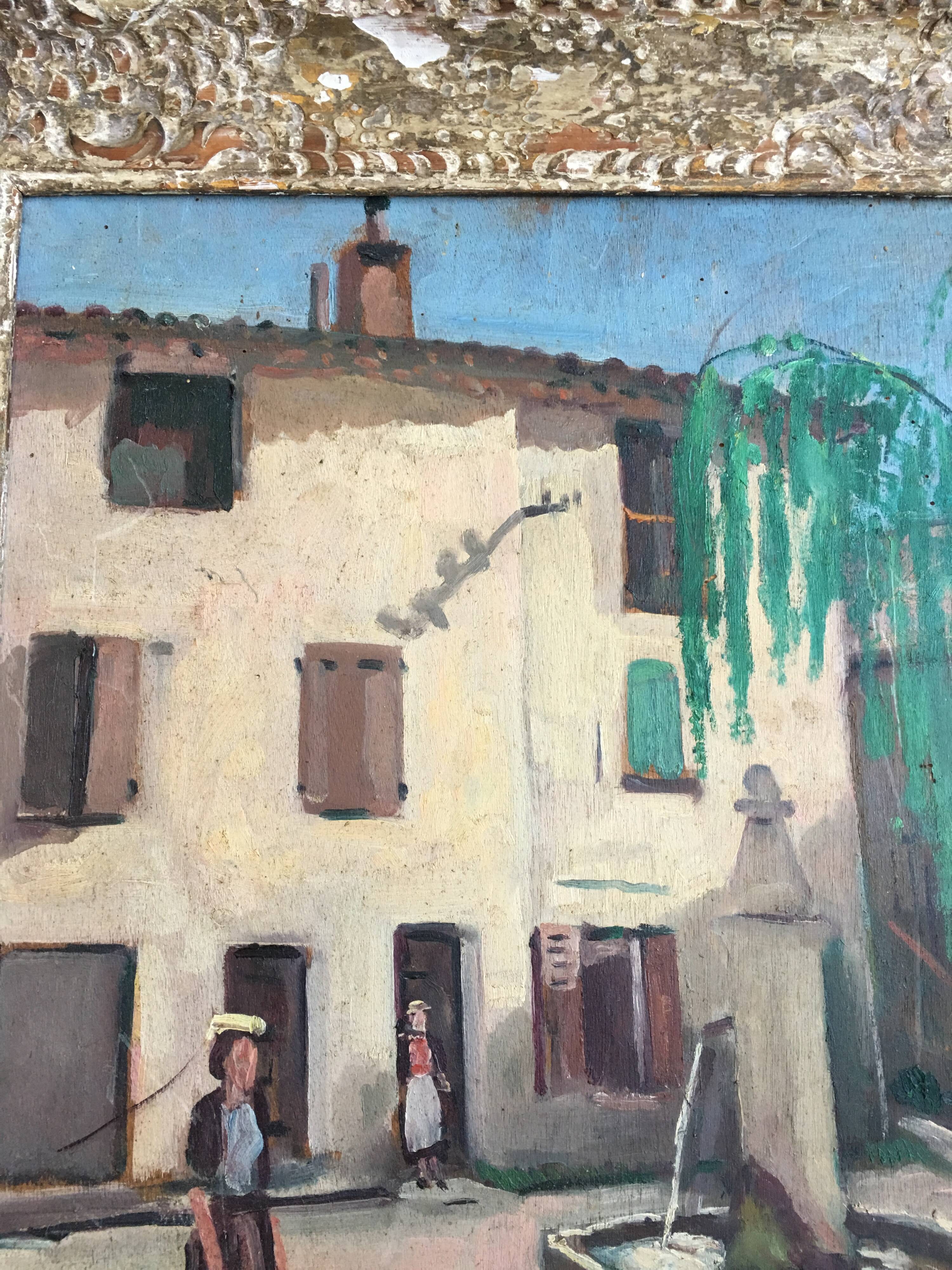 Oil on panel Hyppolite Tavernier