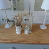 Re-enchanted chest of drawers in verdigris, wooden top protected by varnish. 3 t furniture