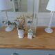 Re-enchanted chest of drawers in verdigris, wooden top protected by varnish. 3 t furniture