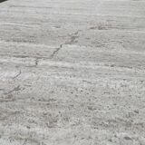 Octagonal travertine coffee table