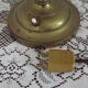 2 Light French Vintage Brass Boulotte Table Lamp With Cream Pleated Shade 5