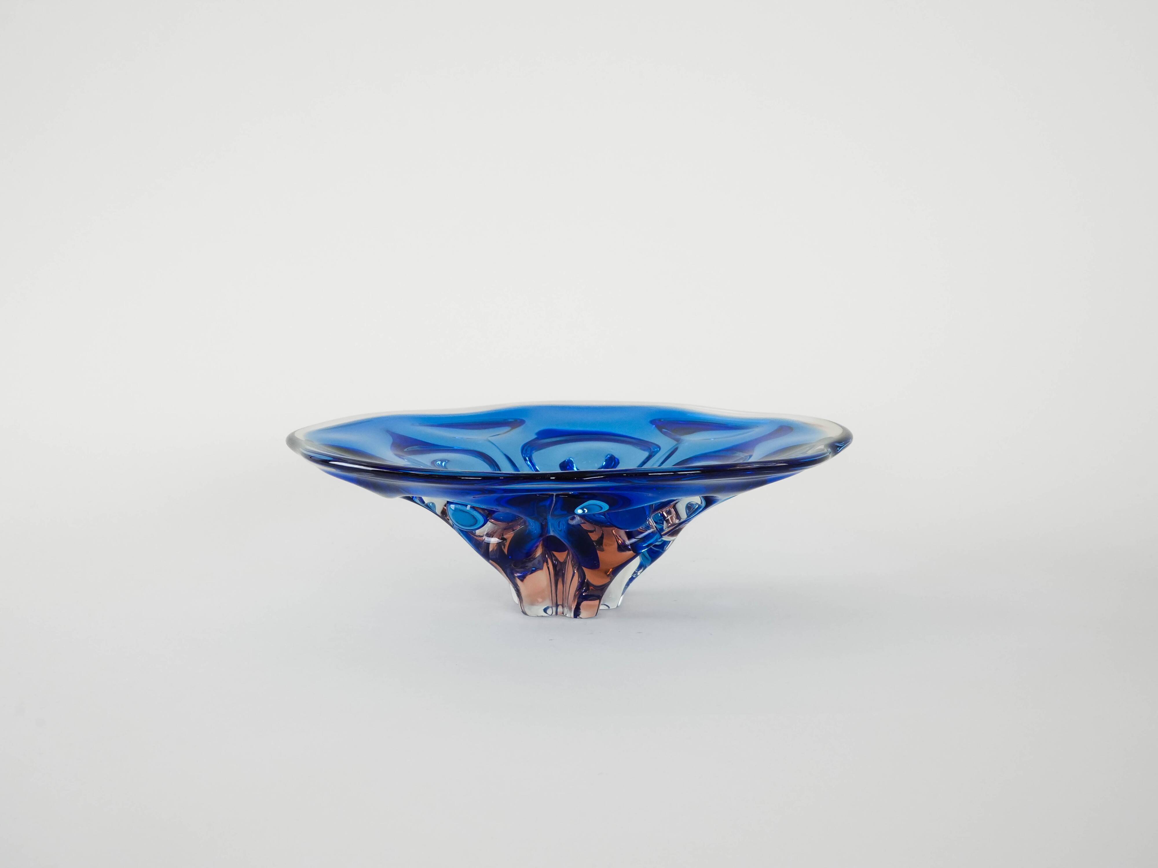Cobalt bowl, Danish design, 1970s, made in Denmark