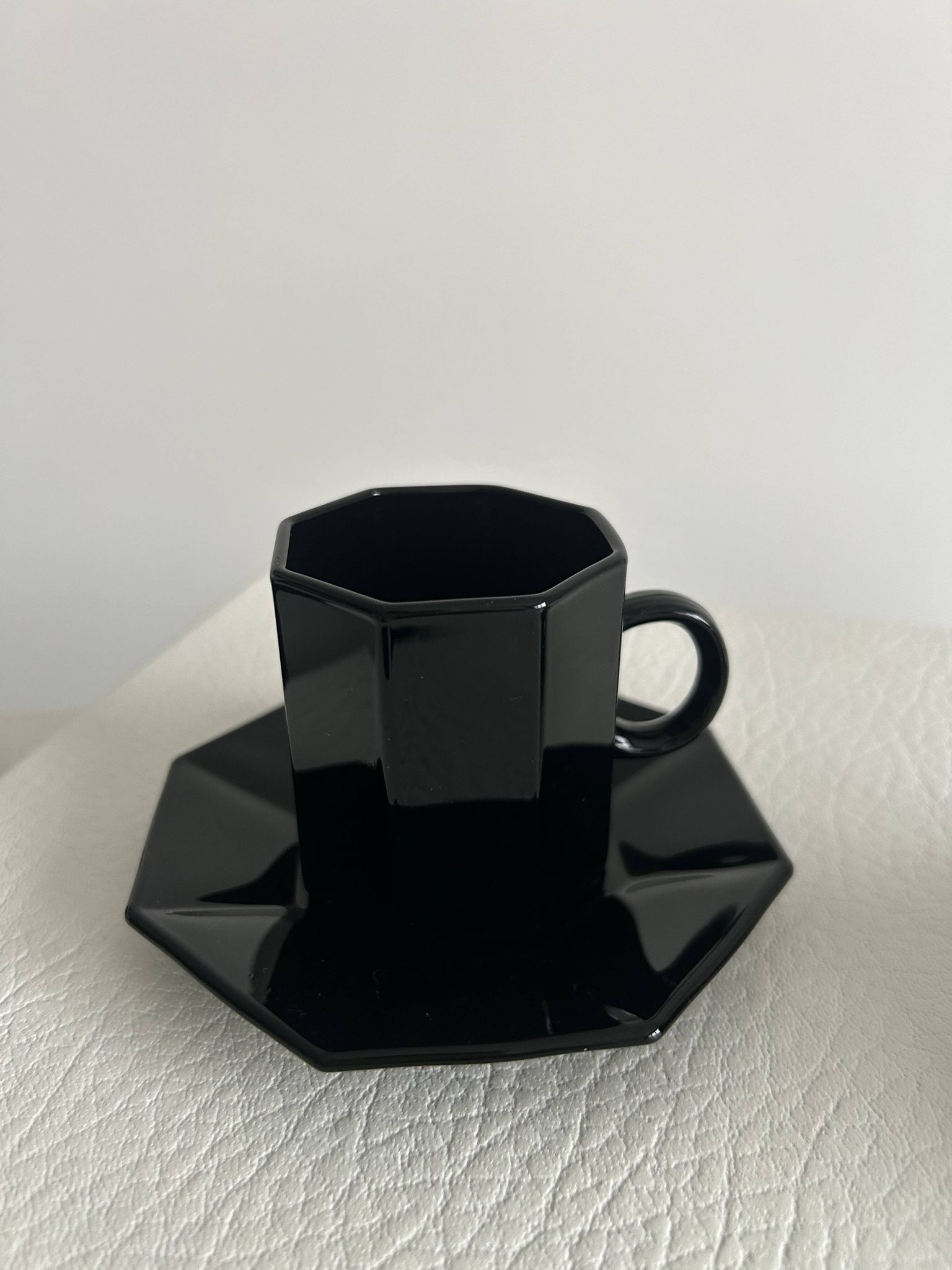 Vintage ESSO coffee set – 1970s – black ceramic