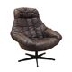 Leather swivel armchair, Danish design, 1960s, designer: H.W. Klein, manufacture: Bramin