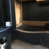 Black and wood window