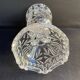Polished and frosted molded crystal vase – Mid-20th century