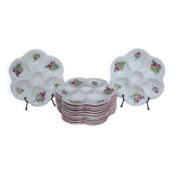 11 Oyster/shellfish plates, "Réverbère" model Ket G Lunéville