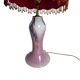 Clichy glass base table lamp with 20th-century lampshade