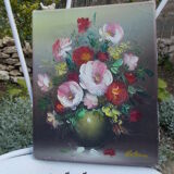 Toile tableau bouquet fleurs