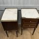 A PAIR OF LOUIS XVI STYLE MAHOGANY BEDSIDE TABLES