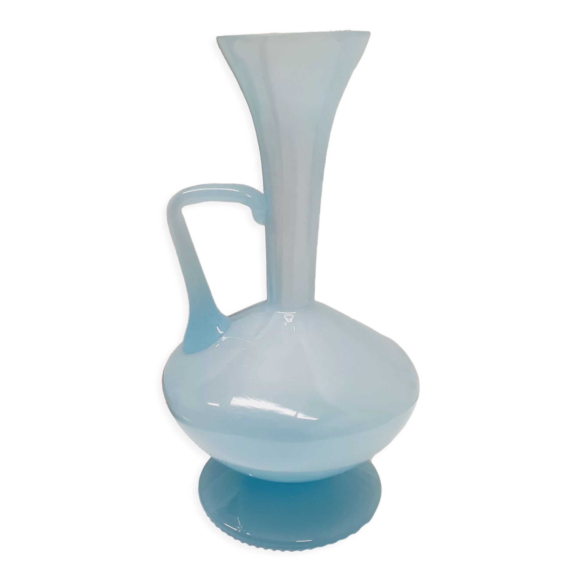 Sky blue opaline vase