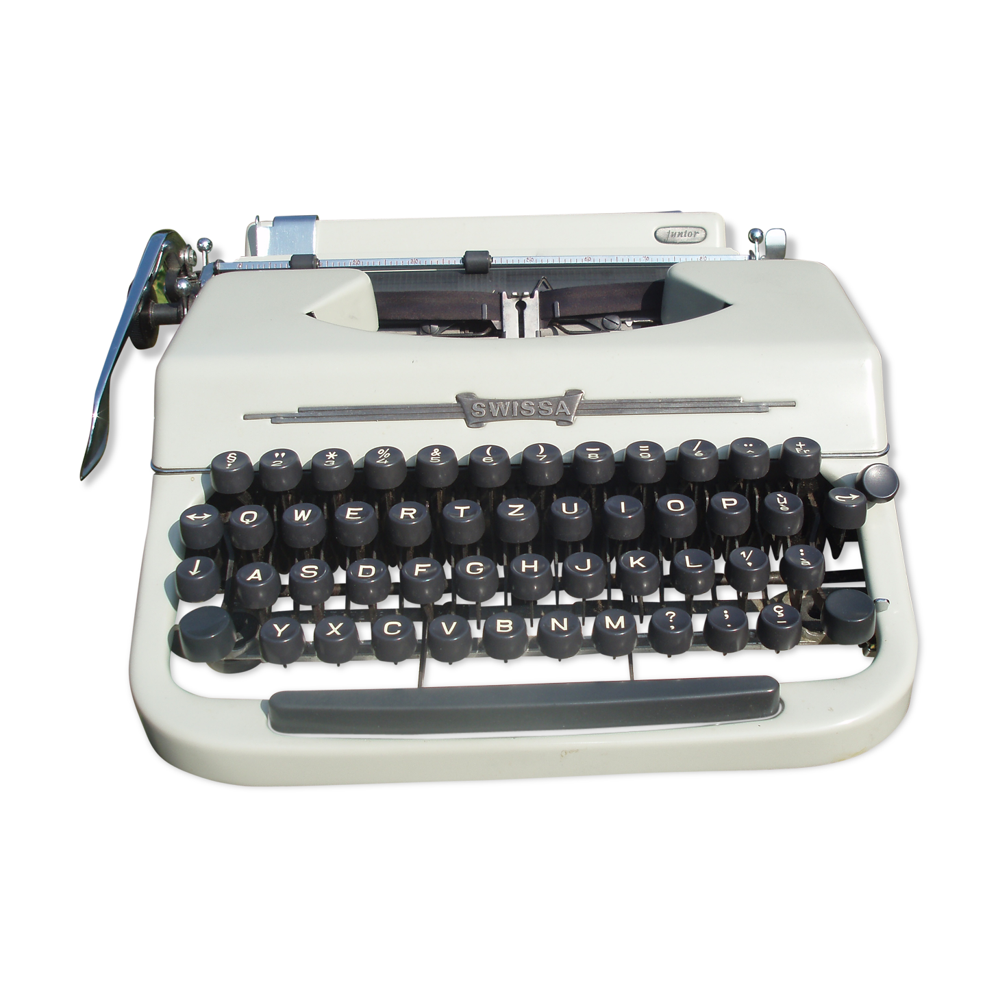 Typewriter complete swissa revised with his bag and his directions