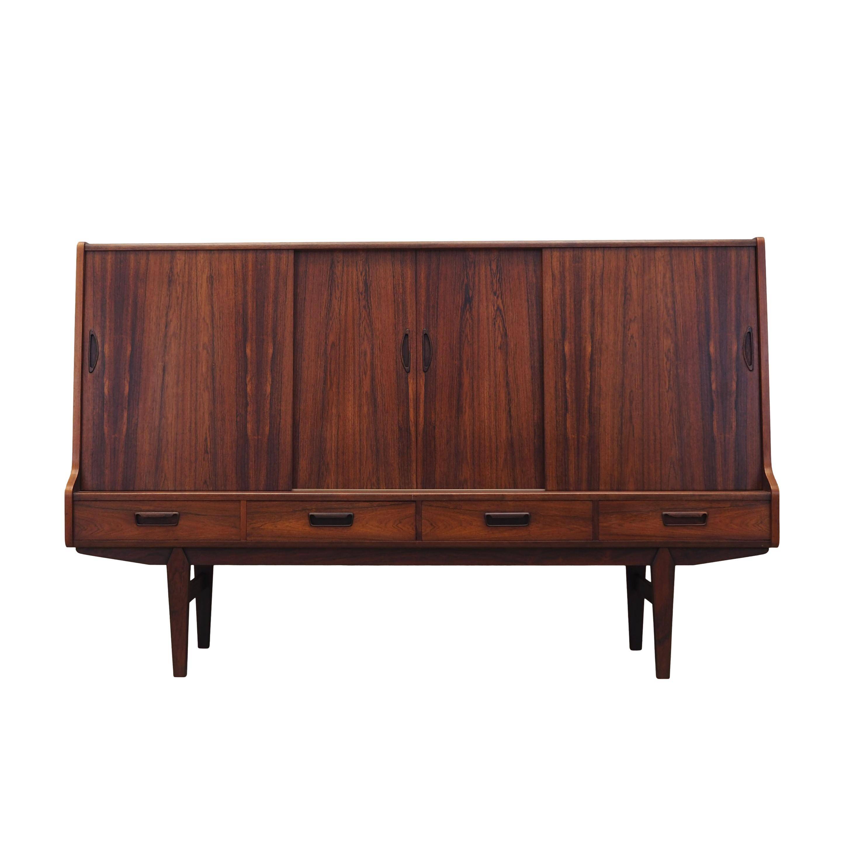 Buffet haut en palissandre, design danois, années 1960, production : Danemark