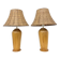 Vintage Ikea solid wooden table lamps with rattan shade, 1980s