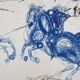 Salvador Dali: The Blue Riders, original signed etching