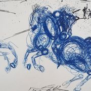 Salvador Dali: The Blue Riders, original signed etching