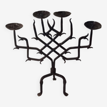 Gothic Style Wrought Iron Candelabra