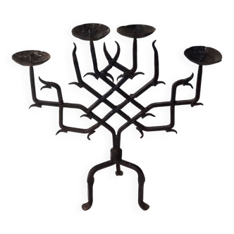 Gothic Style Wrought Iron Candelabra