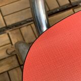 Pair of red Formica chairs Roc 1960