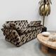 Vintage 2 seater daybed sofa 'Geometric deluxe'