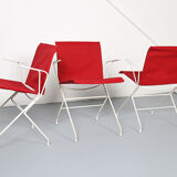 French mid-century vintage garden set designed by Raoul Guys (attributed) 3 chairs and a table