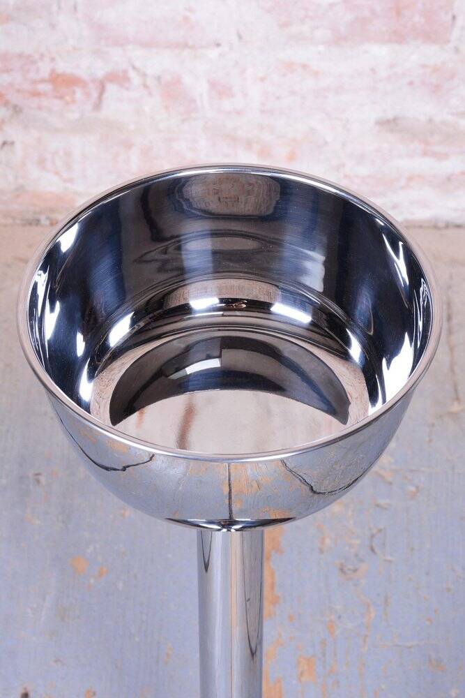 Bauhaus Pedestal in Metal, Czech, 1970s