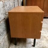Mini dresser furniture tv / vintage hifi teak metal feet 1950 1960