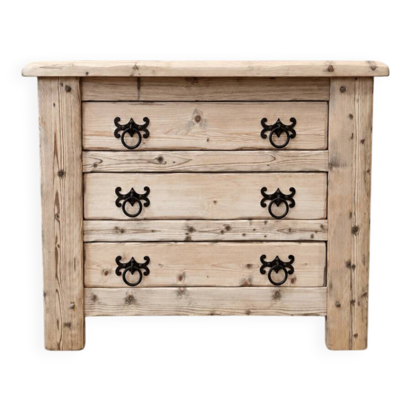 Commode en pin massif