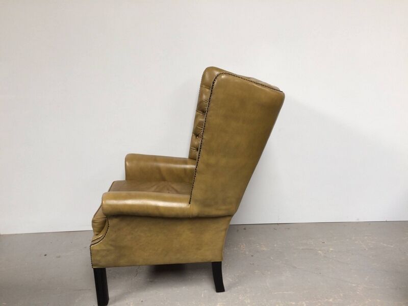 Armchair shepherdess chesterfield olive green