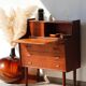 Danish vintage teak secretary | Restored Scandinavian desk