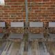 Lot de 4 chaises design italien en cuir et chrome