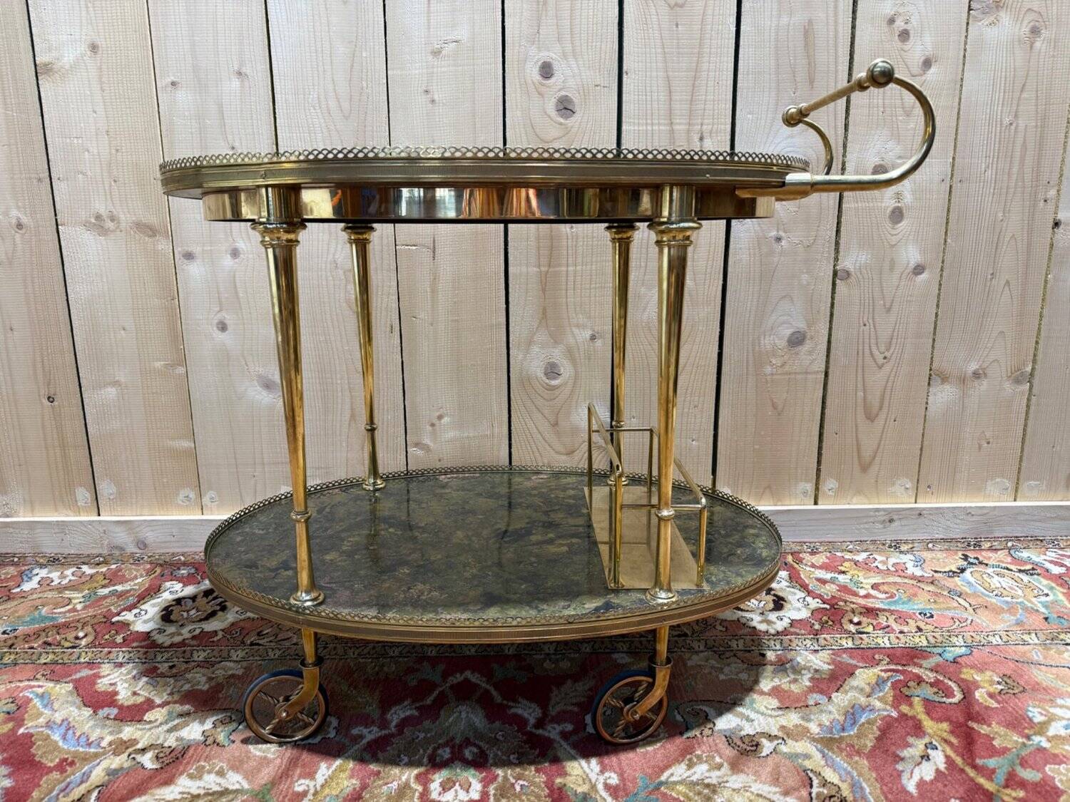 Service dessert in Louis XVI style – Brass & Faux Marble Trays – Year