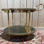 Service dessert in Louis XVI style – Brass & Faux Marble Trays – Year