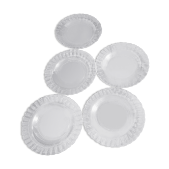 Series of 5 dessert assettes series Marguerite Duralex