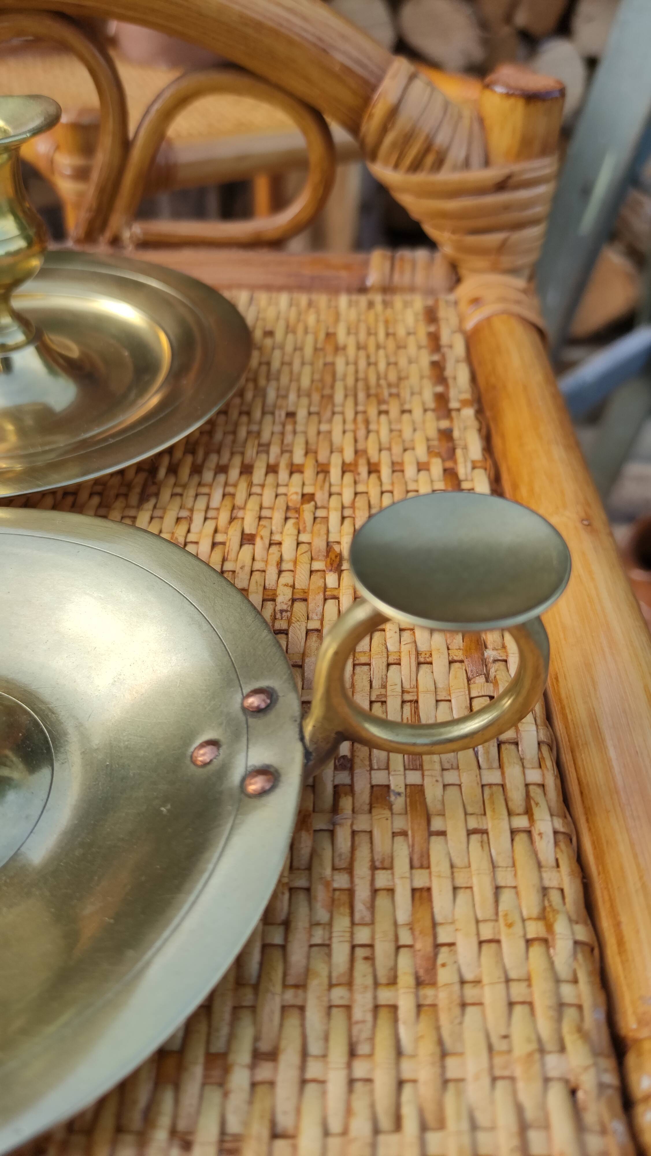 Pair of vintage candle holders