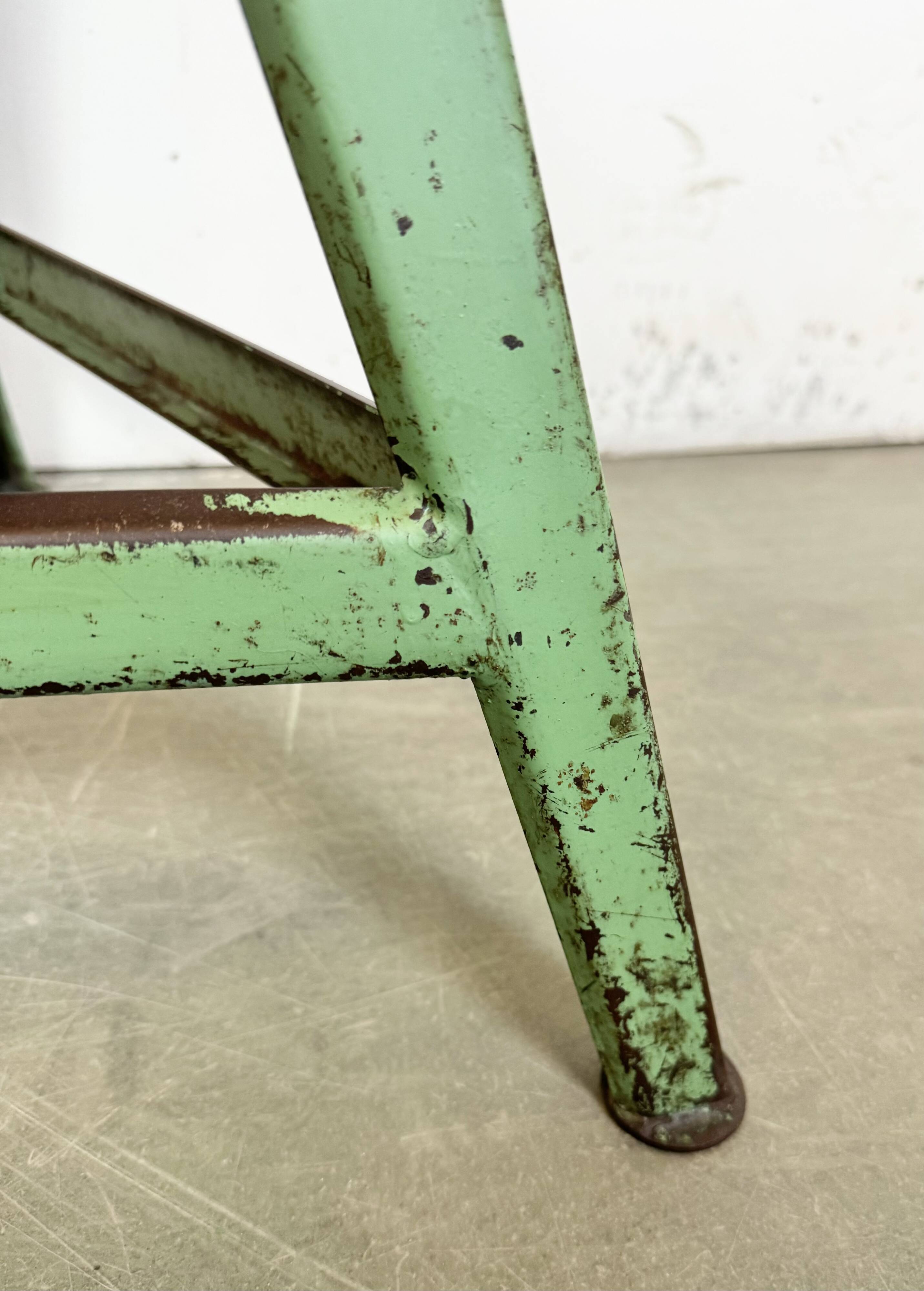 Green Industrial Workshop Stool, 1960s