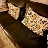 3-seater canapé in glazed calf leather