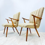 A pair vintage Cocktail chairs with stripes