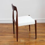 Scandinavian chair - Fully restored - Fabric, foam & straps: new