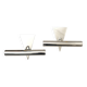 Pair of stainless steel wall lights 1980