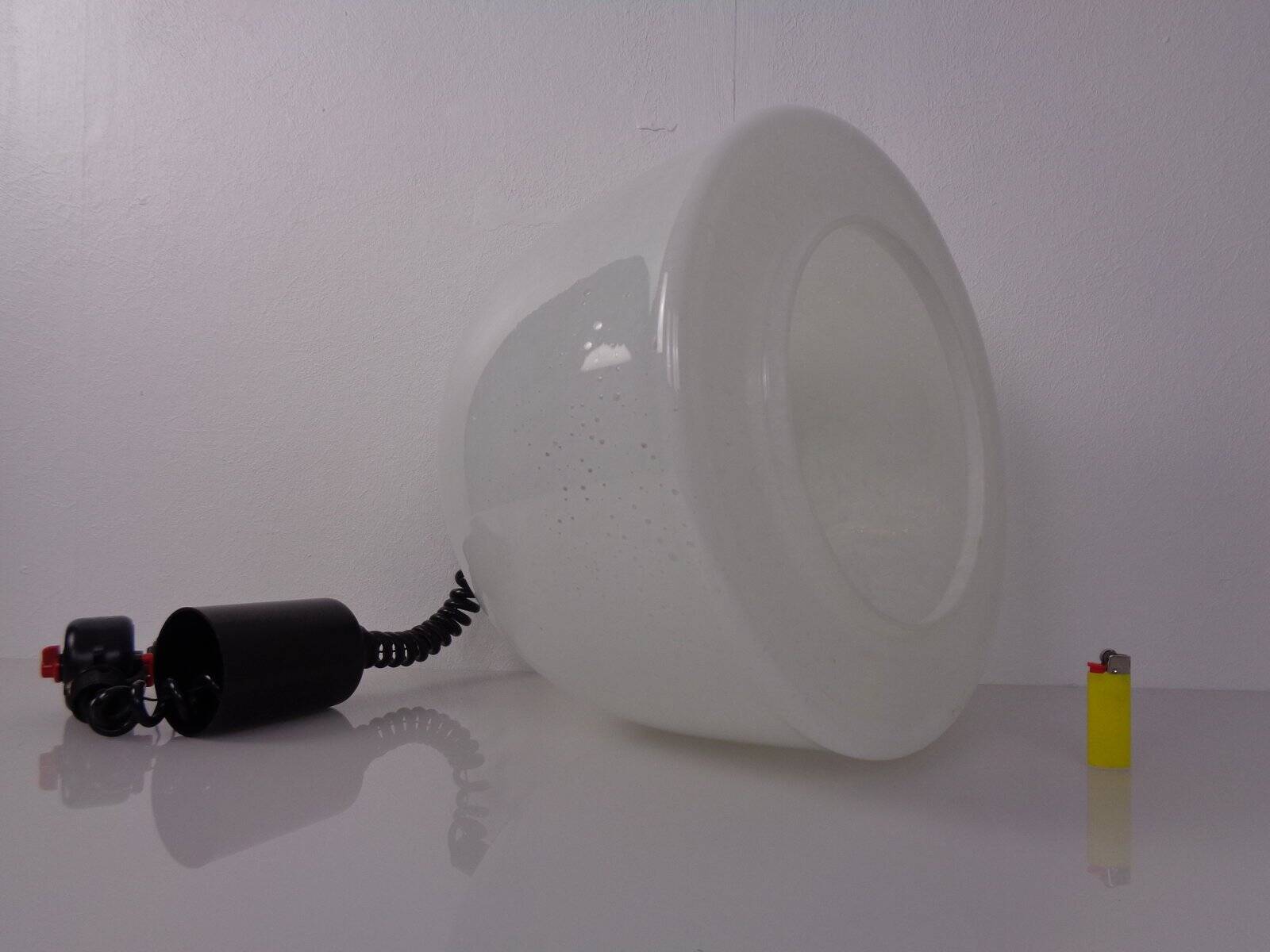 Glass ceiling lamp from Peill & Putzler, Germany, 1960s.