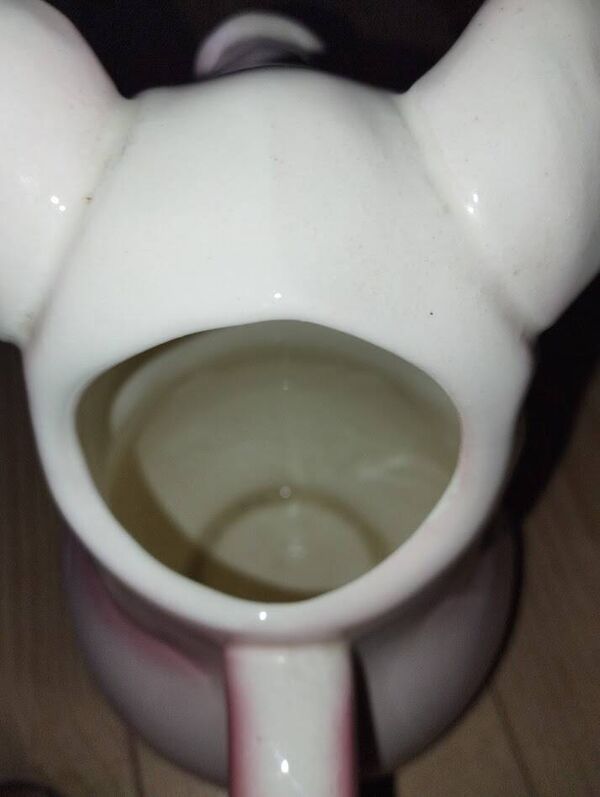 Grand pichet cochon en faïence – Saint-Clément France, état exceptionnel